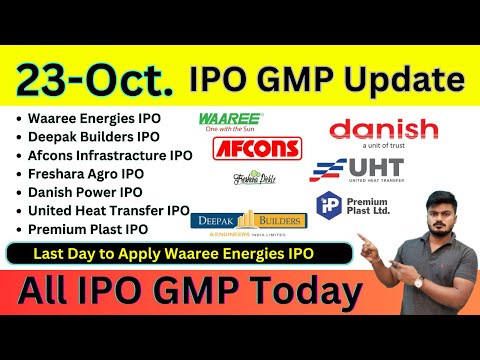 All IPO 07 GMP Today | Waaree Energies ipo gmp | DanishPower ipo gmp | Premium Plast ipo gmp