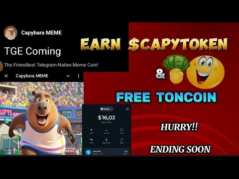 EARN $CAPY TOKEN AND WITHDRAW FREE TONCOIN