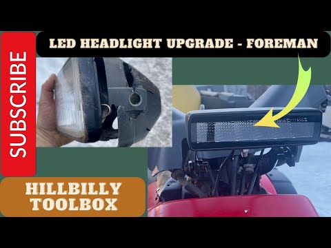 How to upgrade your light to LED. LED light upgrade on the steering post - Honda Foreman #atv