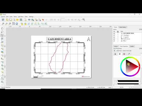 Layout of catchment area using QGIS || With Intervals Trials