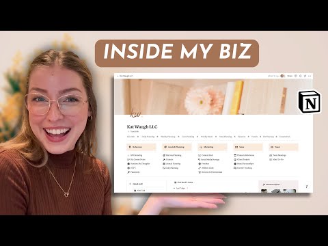 How I Use Notion to Organize My Business | Content planning, monthly review, & more!