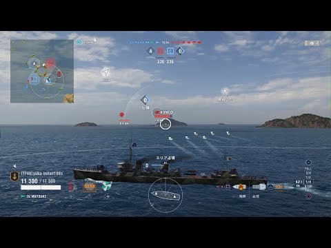 World of Warships: Legends_通常戦ティア4むつき　いままでよりは魚雷の命中精度がよくなったかなぁ😅