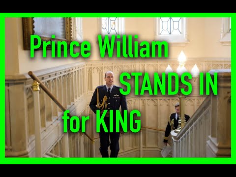 HARRY COMES & GOES - WHILE PRINCE WILLIAM STANDS IN FOR THE KING.