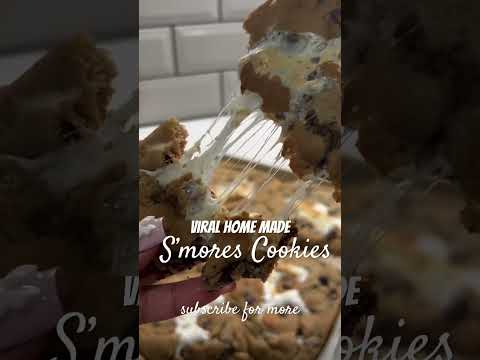 Viral Homemade S’mores Cookies 🍪🍫 #delicious #sweet #cooking #cookies #fyp