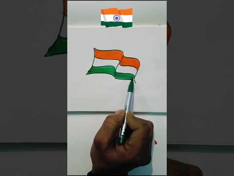 Independence day Drawing 🇮🇳 | Indian Flag Drawing| #shorts #shortfeed