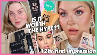 NEW 😱 Huda Beauty Easy Blur Foundation 🛍️ FIRST IMPRESSION REVIEW