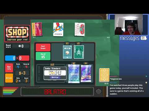 Obscure Chill Stream 02/24/2024 - Microscopic Brain Poker Playing in Balatro.