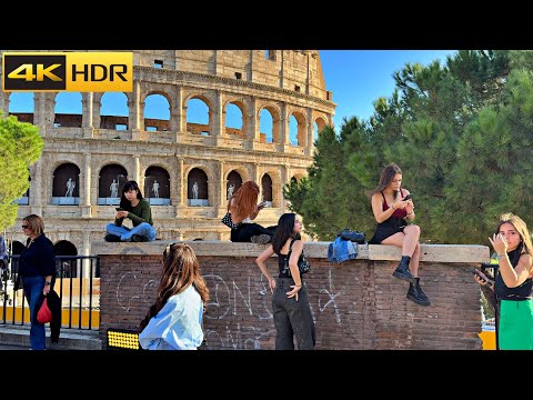 A Roman Autumn Walk- 2024 🇮🇹 A Stroll Through Rome's Charming Streets [4K HDR]