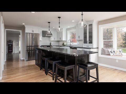 Dark Cherry & White Shaker Kitchen Remodel