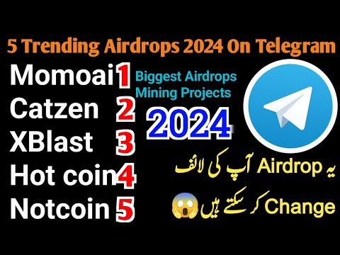 Telegram Trending 5 Airdrops 2024 || free airdrop||viral airdrop