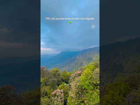 Agumbe 💚 ಆಗುಂಬೆಯ ಮನಮೋಹಕ ದೃಶ್ಯ 😍👑. #agumbe #westernghats #malenadu #rainforest