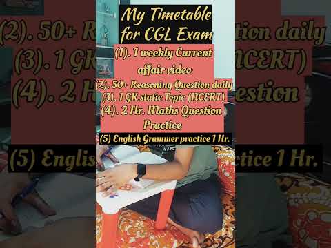 SSC CGL 2024!!  My Timetable for CGL EXAM!! #ssc #cgl #cpo #gd