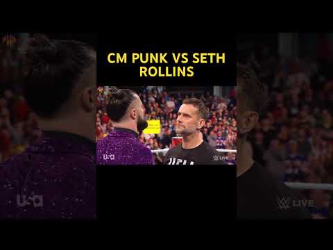 CM PUNK vs SETH ROLLINS. #cmpunk #wwe #sethrollins #shortsfeed #short #shorts #viral #viralvideo