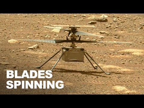 Video of Mars Helicopter Spinning Its Blades As It Prepares For Its First Flight