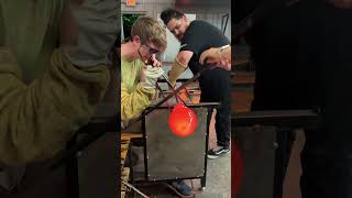 Experimental Vase #glassblowing #glassart #craft #colorful #experiment #fire #art #satisfying #wow