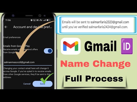 how to change gmail id name in mobile ? how to change email Id and username in hindi