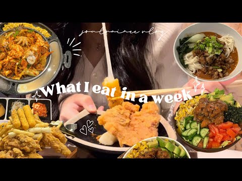 What I eat in a week 🚗 *korean food + home cafe*