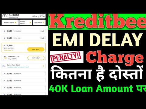 Kreditbee EMI DELAY PENALTY CHARGE KITAN HAI DOSTO // Rs,40K लोन पर कितना Late चार्ज लगेगा