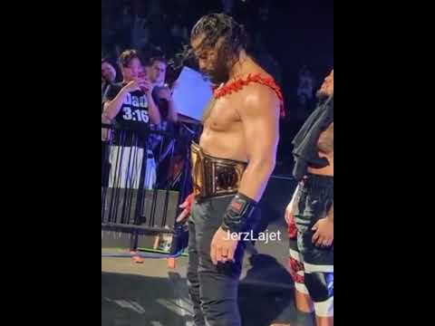 Romanreigns first entrance with new championship #romanreigns #champion #new #entrance #live #event