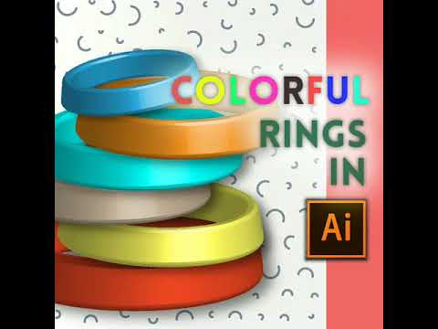 beautiful color rubber ring in AI #shorts