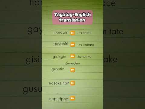 ANO SA ENGLISH ANG HARAPIN?#anosaenglish #learnenglish #tagalogenglishtranslation #vocabulary