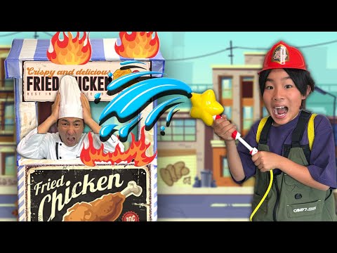 【寸劇】チキン屋さんが大ピンチ？！助けてあげよう！　かえであーたん　Kaede and Ahtan Pretend Play Fried Chicken Shop