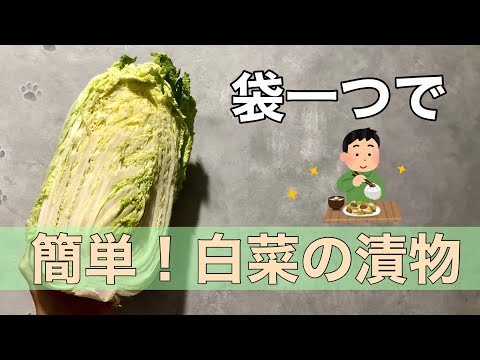 【袋一つ】揉むだけ簡単！白菜の漬物