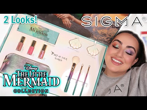 SIGMA BEAUTY X THE LITTLE MERMAID COLLECTION! | Full Collection Review + 2 Eye Looks! ✨