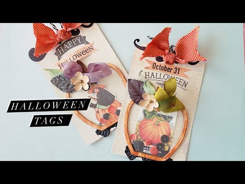 Halloween Gift Tags TUTORIAL DIY Halloween Gifts Tags Scrapbook Tag  SCRAPBOOKING | Iralamija