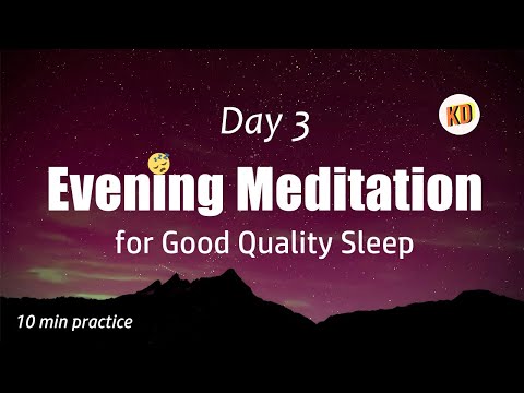 Day 3💤Evening💤Meditation Challenge for 😴Good Quality Sleep😴 10 min before sleep