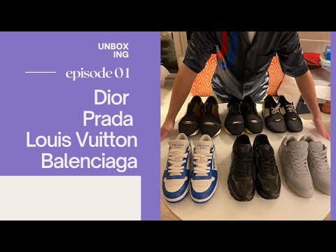 人生第一雙LV Dior Prada 精品運動鞋開箱 🎁 Boutique Sneakers Unboxing🎁 2021年末失心瘋🛍 101購物 💸