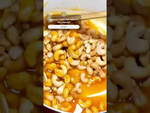 Cashew chikki  - watch full video in the channel. please subscribe #cashewchikki #cashew #jaggery