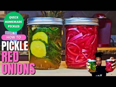 How to Make Homemade Pickled Red Onions | Quick Homemade Pickles 🥒🧅