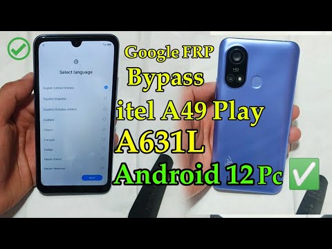 itel A49 Play A631L Google FRP Bypass Android 12 pc ✅