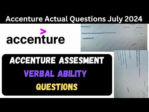 Accenture Actual Questions July 2024 | Accenture Verbal Ability Questions |