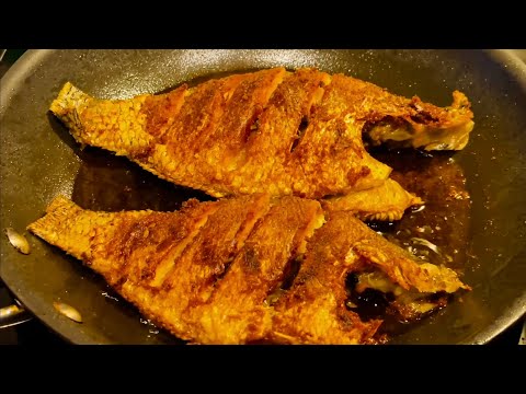 Delicious Whole Fish Fry at Home!! Catch, Cook, and Eat Whole Fish  #asmr