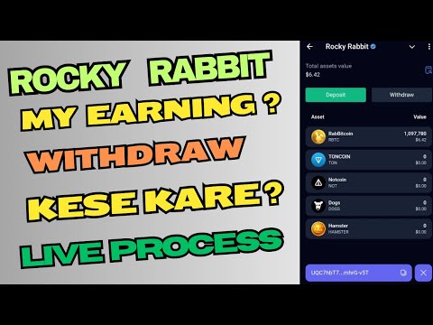 Rocky Rabbit Airdrop Withdrawal | How to withdraw RBTC Tokens To Wallet Live Process | ZubiTech