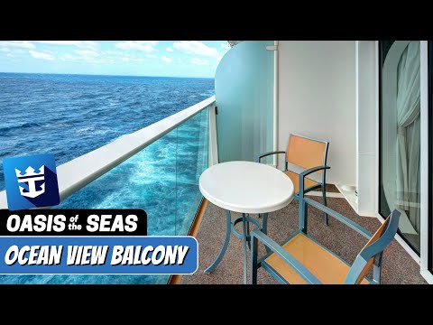 Oasis of the Seas | Oceanview Balcony Stateroom Tour & Review 4K | Royal Caribbean Cruise