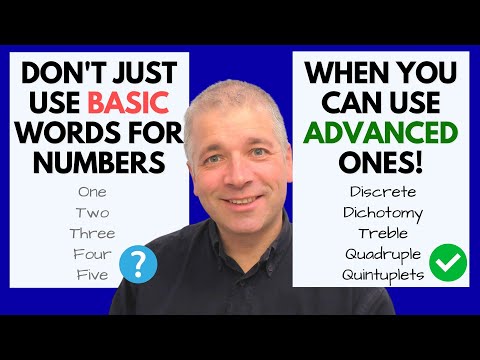 Learn ADVANCED ENGLISH WORDS for NUMBERS