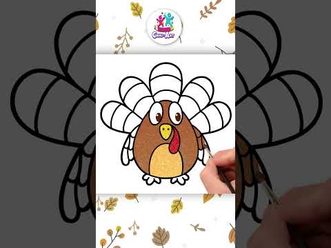 Thanksgiving Turkey Drawing For Kids #shorts #howtodraw