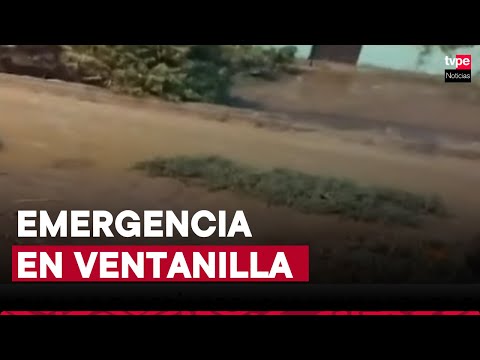 Ventanilla: rotura de tubería provoca hundimiento de pista