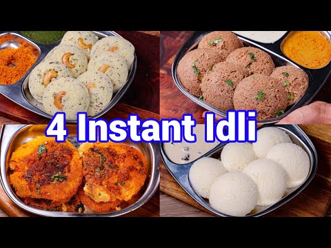 Quick & Easy Instant Idli Recipe - 4 Ways | Perfect Weekend Morning Breakfast with 4 Instant Idli