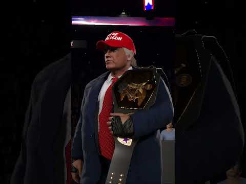 Trump's Champion Donald Trump enters the ring in #WWE2K24