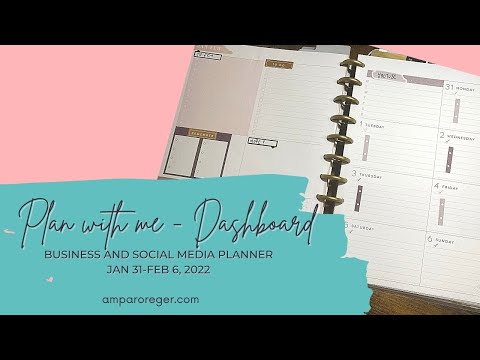 Plan with me - Business Dashboard Layout - Jan 31-Feb 6, 2022