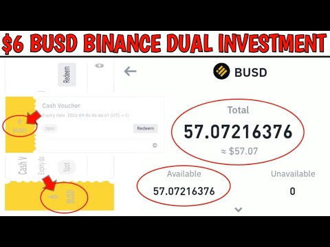 Instant $6 Busd Cash Voucher Claimed | Binance Dual Investment | Binance Busd Reward Distribution