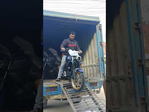 Bike Unloading from truck driving skill test #shorts