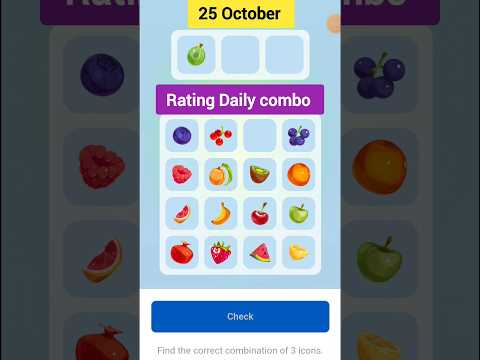 Rating Daily Combo | Today 25 October rating secret combo