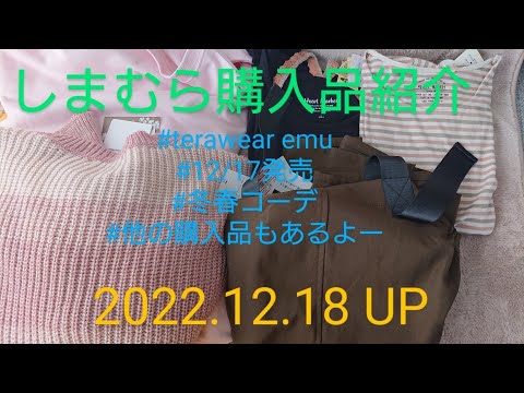 【Haul】しまむら購入品紹介＊2022.12.18/terawear emu/新作コーデ/冬春コーデ/他のブランドの購入品もあるよ🎵