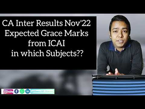 CA Inter Results Nov22 | Expectations Grace Marks by ICAI