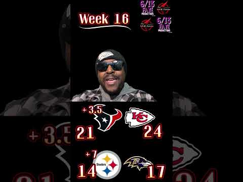 Week 16 NFL Picks. Who ya got? #texans #chiefs #steelers #ravens? Saturday #NFL #predictions